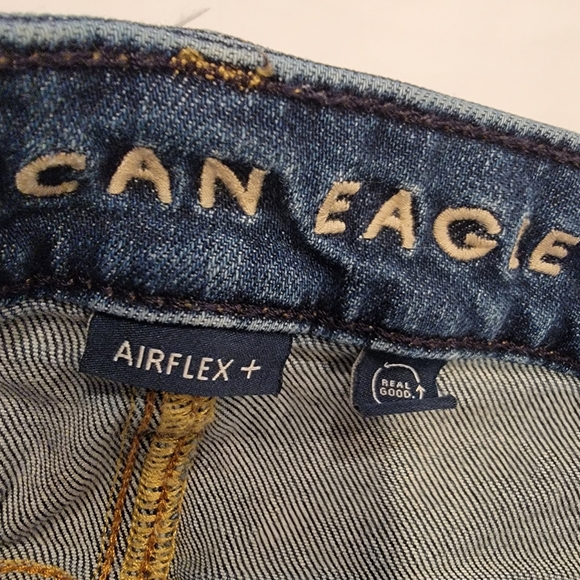 American Eagle Airflex + Slim Straight Men's Jean Size 28x30 Medium Wash - Picture 9 of 16